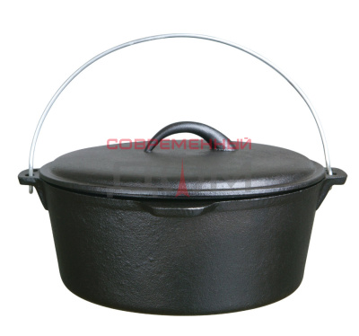 Кастрюля подвесная LARA LR02-710 /чугун, 25*10см, 3,5л, крышка, литые ручки